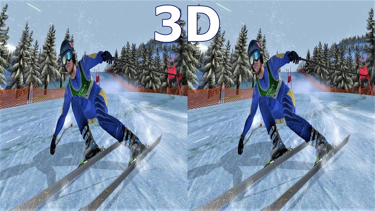 3D VR video Alpine Ski Racing 3D SBS VR box google cardboard