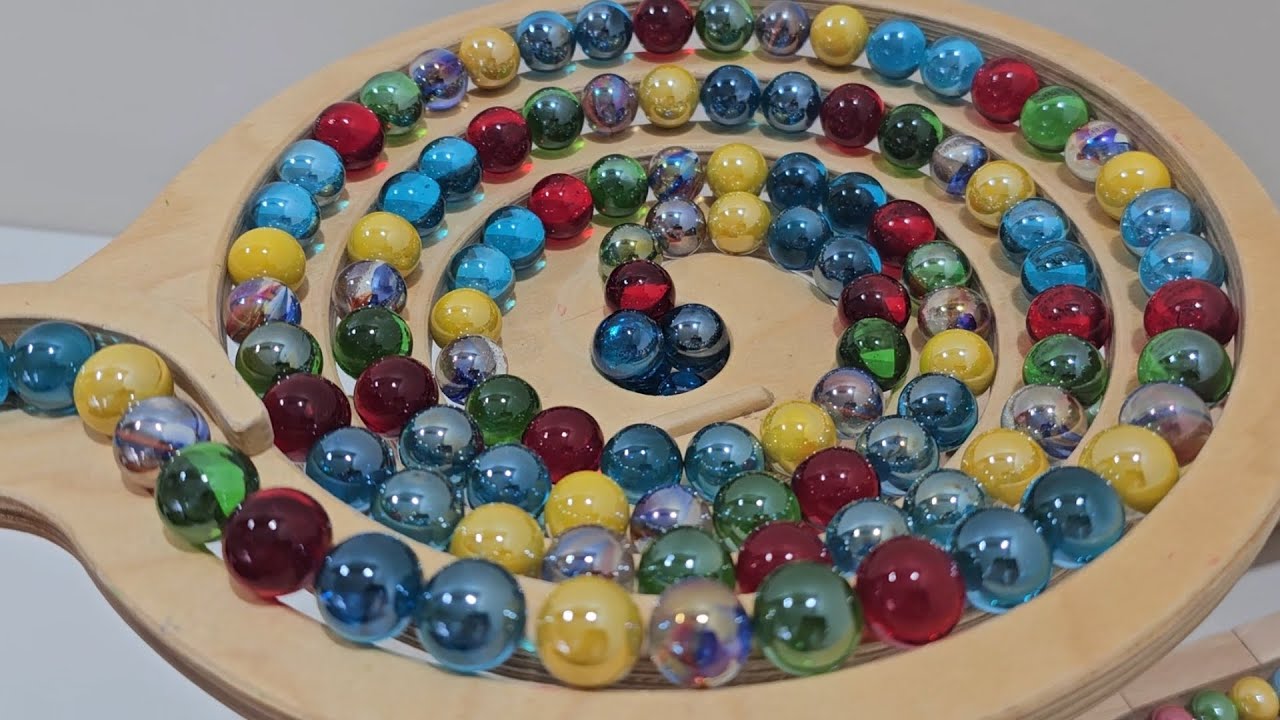Marble Run ASMR☆HABA Wave Slope & Wooden Cuboro & Colorful Marbles & 小さな大工さん & Hubelino Knikkerbaan