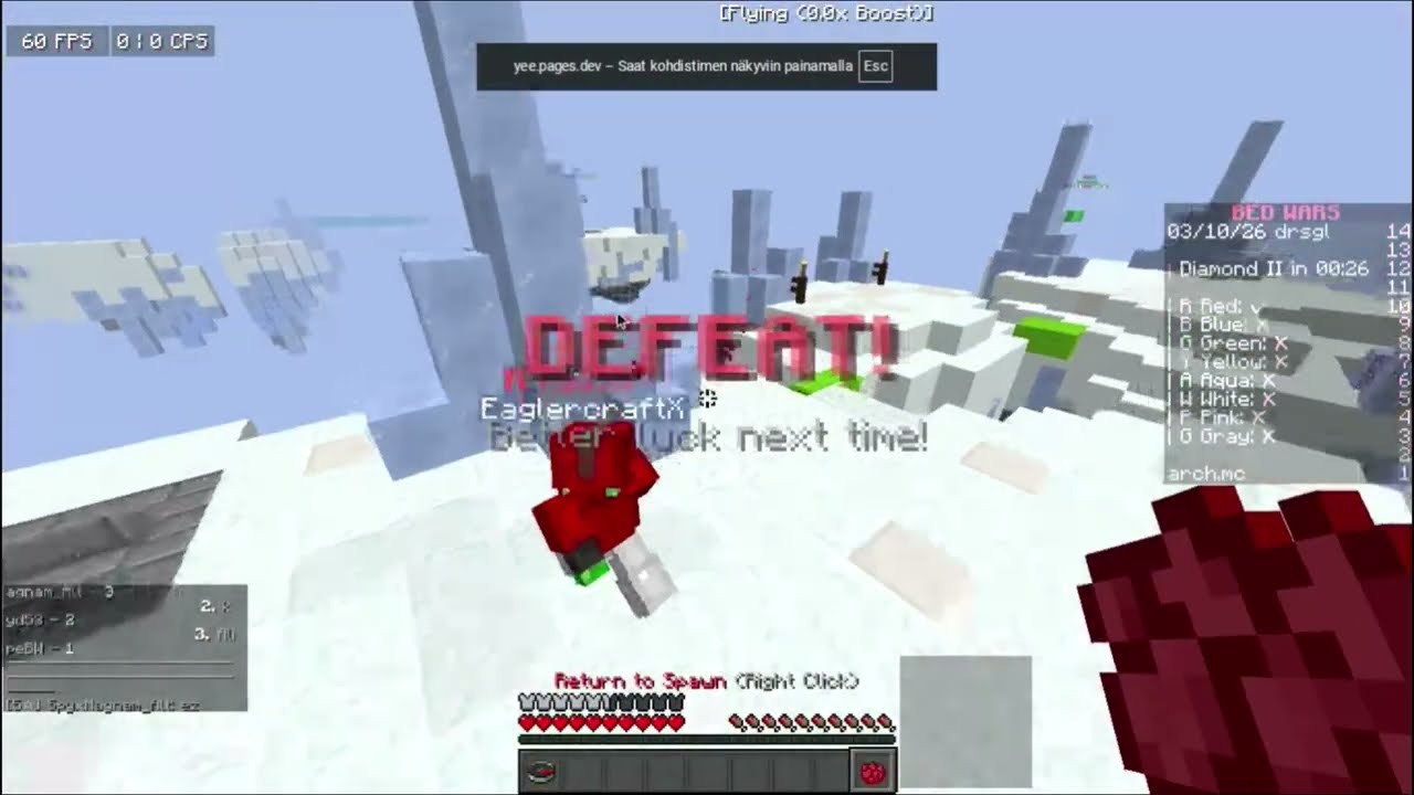 bedwars on arch mc