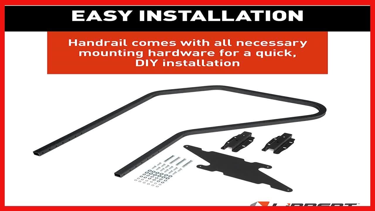 Lippert Solid Step Entry Assist Handrail for 5th Wheel RVs, Travel Trailers and Motorhomes