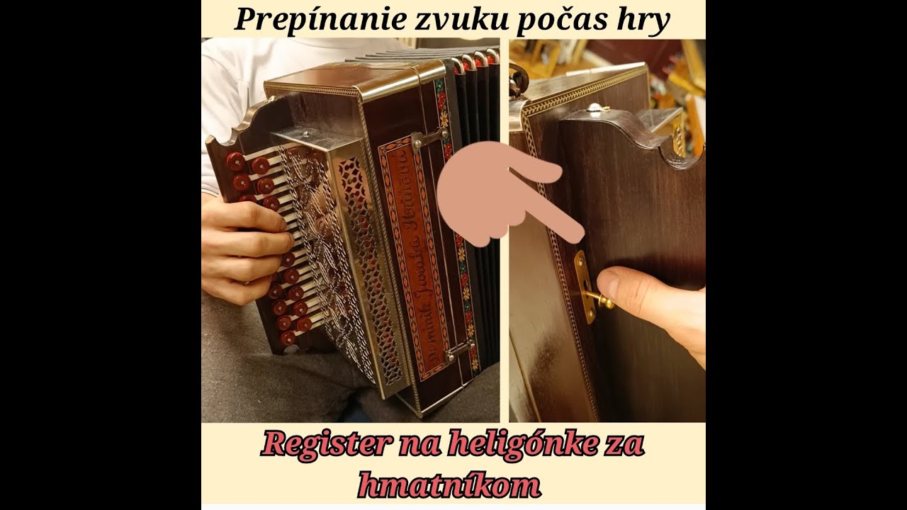 Heligonka DG s registrom, prepínanie vzadu.