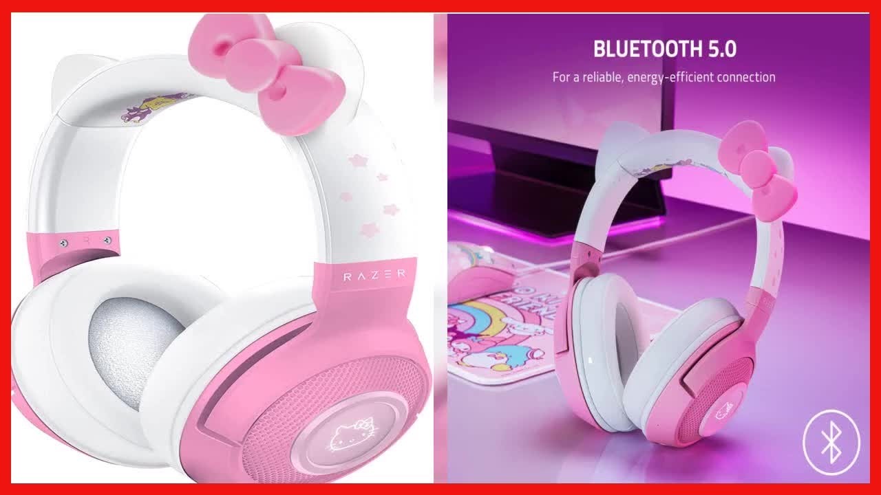 Беспроводная игровая гарнитура Hello Kitty and Friends с RGB-подсветкой Razer Chroma – стильная, ...