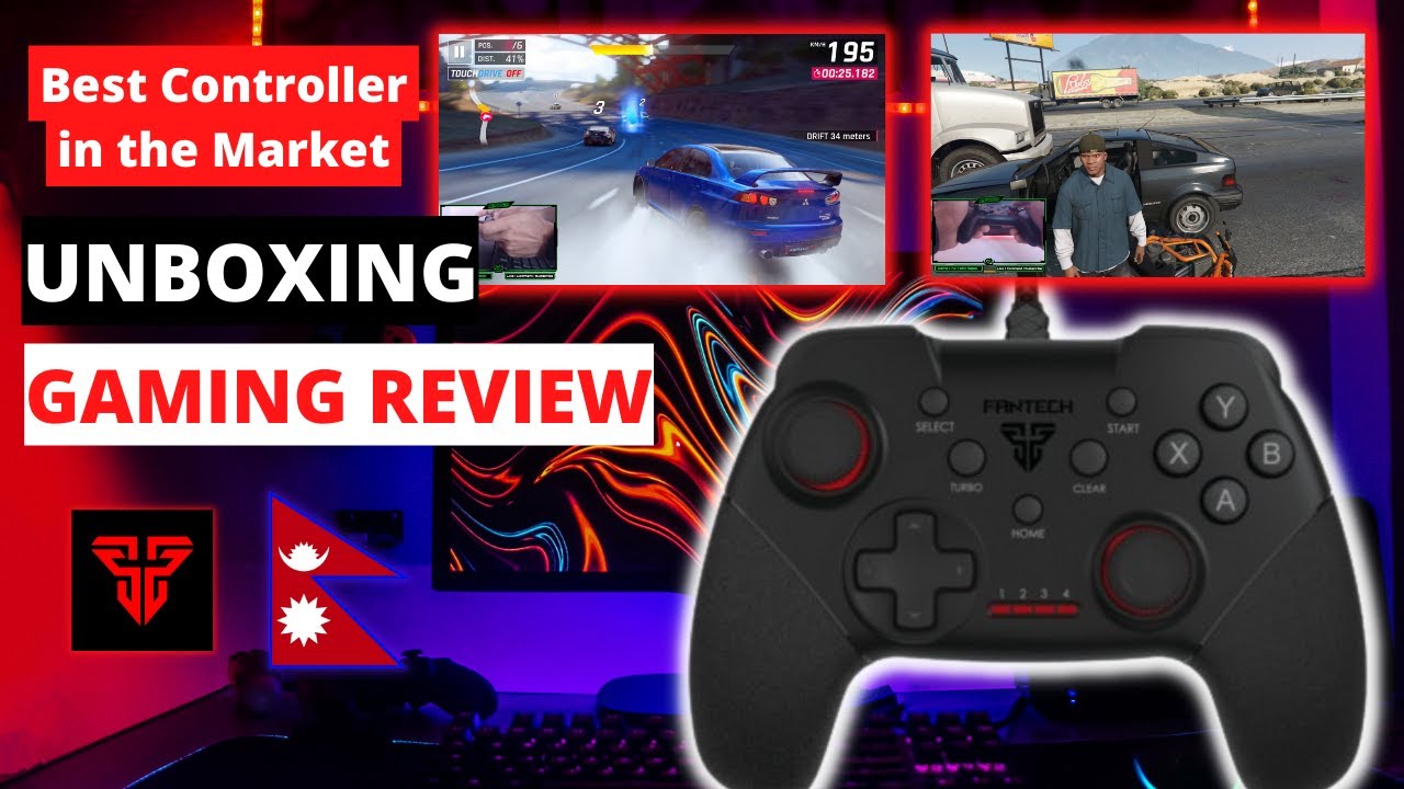 Fantech GP13 Controller For PC and PS3 | Unboxing And Full Review + [GTA 5, Asphalt 9 Gaming Test]🇳🇵