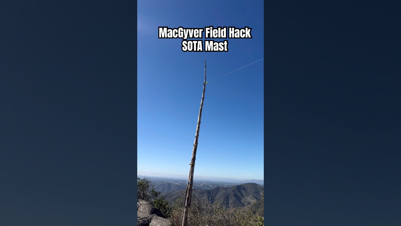 MacGyver Field Hack - Мачта SOTA #cw #sota #pota #cw #hamradio #qrp #improvisation
