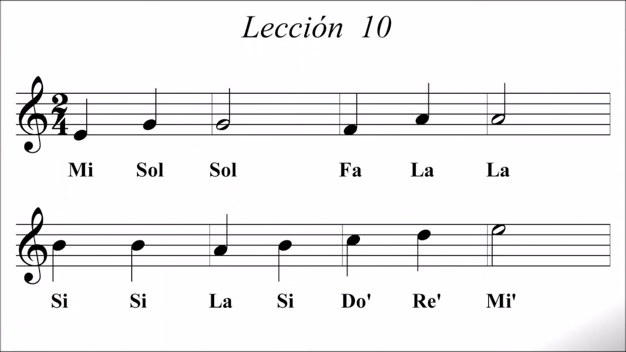 Flauta de pico soprano.  Lecci&oacute;n 10