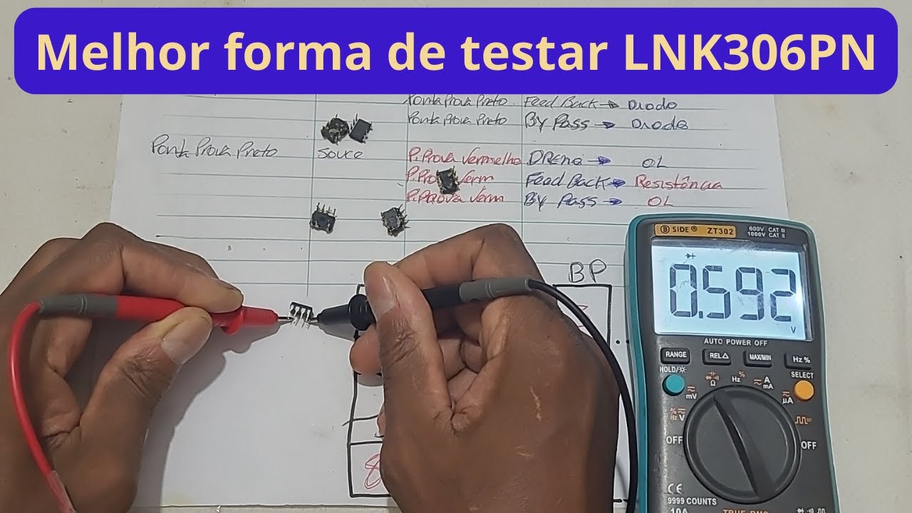 Teste definitivo em um LNK306PN para saber se ele está bom ou ruim