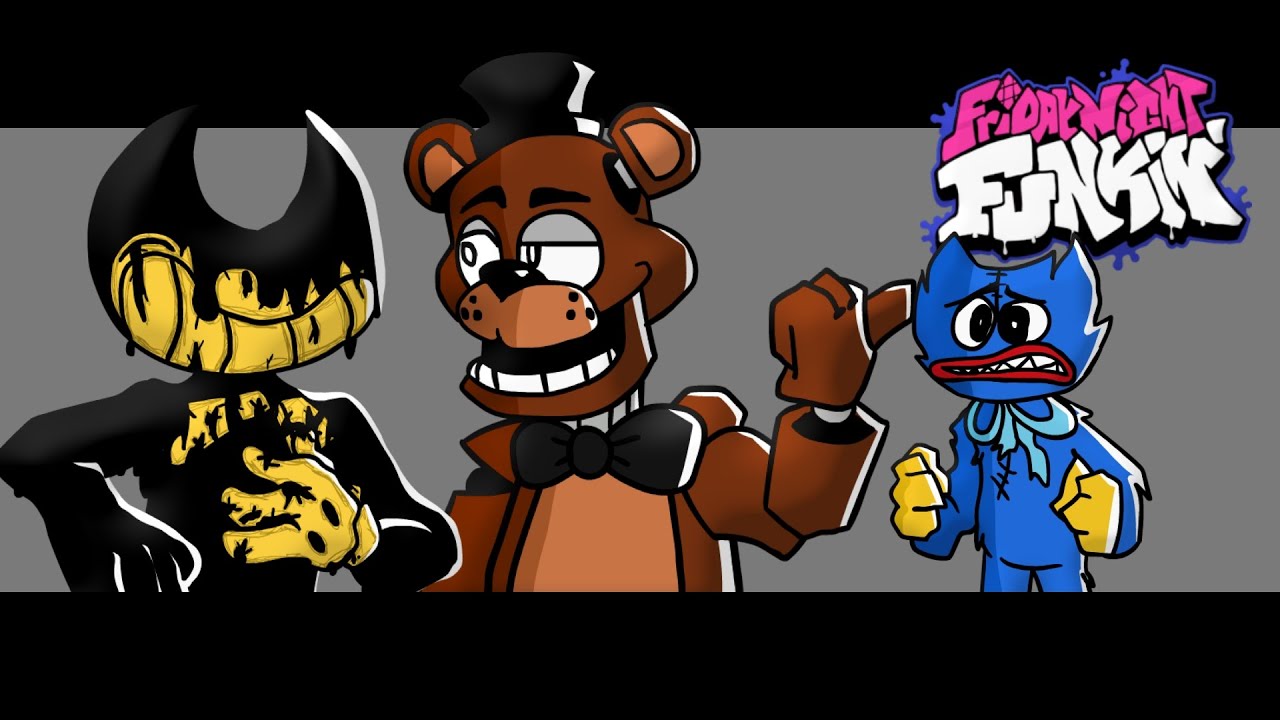 FNF Roasted but Freddy, Bendy vs Huggy Wuggy (FC)