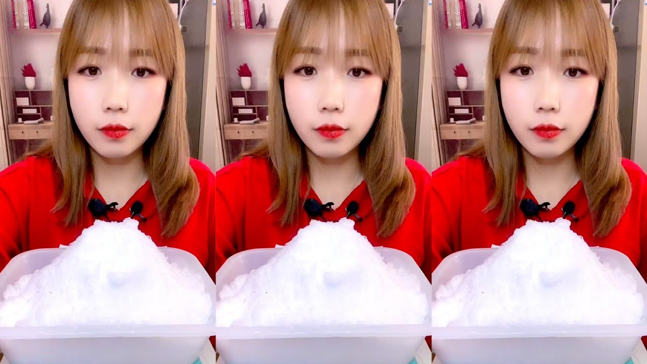 ASMR WHITE ICE EATING / ICE EATING