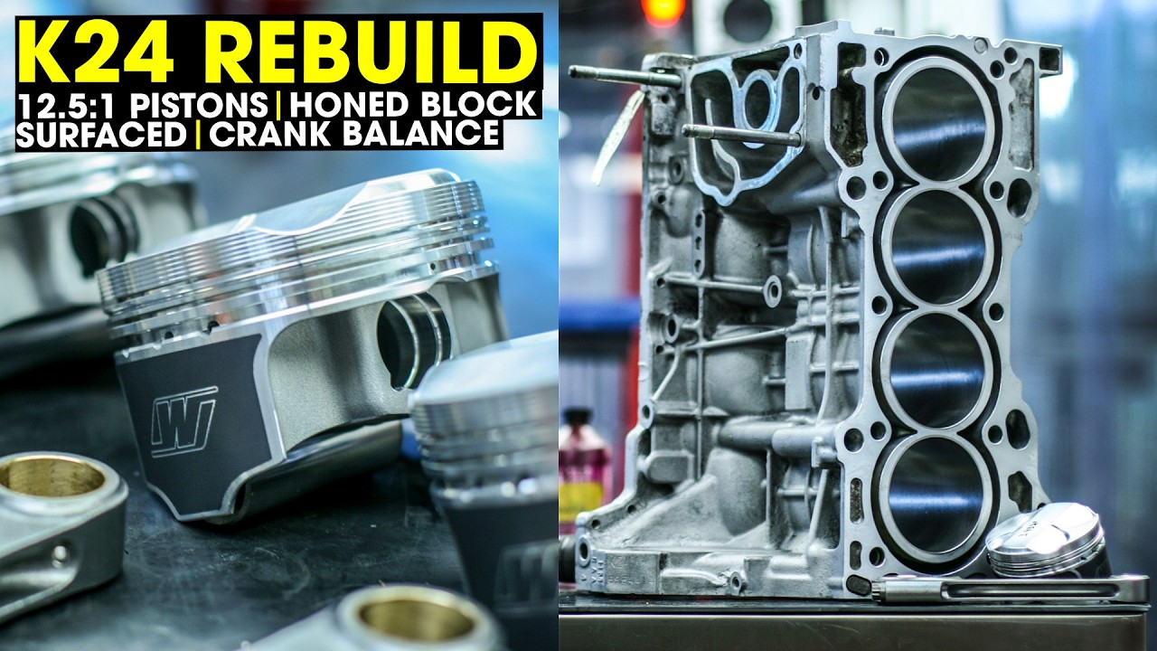 Short Block Machining - 12.8:1 Pistons, Balanced Crank, Block Hone Honda K24