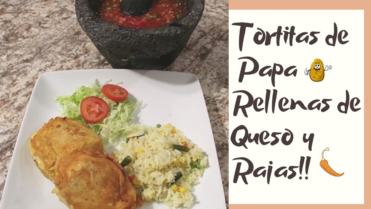 🛑TORTITAS DE PAPA RELLENAS DE QUESO Y RAJAS!! #PAPAS #ALEXYGABYVLOGS
