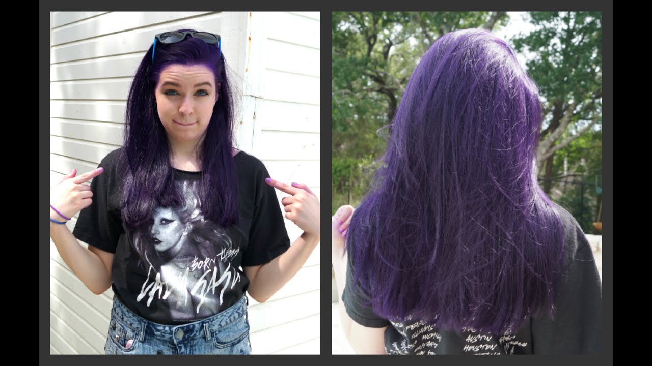 How to Dye Your Hair Purple (NO BLEACH)!!!!