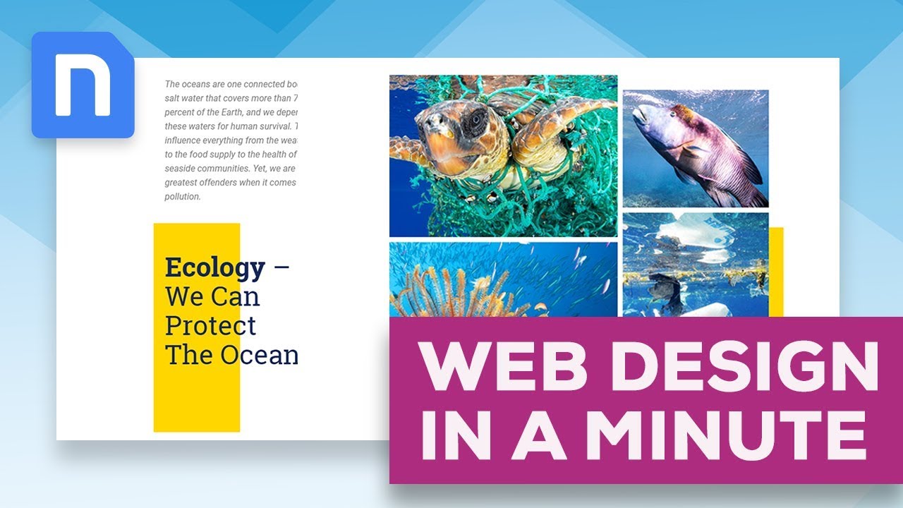 Web Design In Minutes - Explore Ocean
