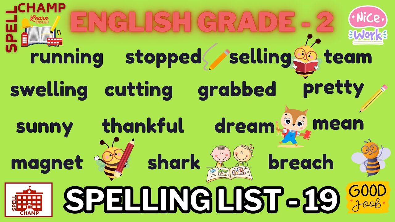 English Grade 2 Spelling List 19
