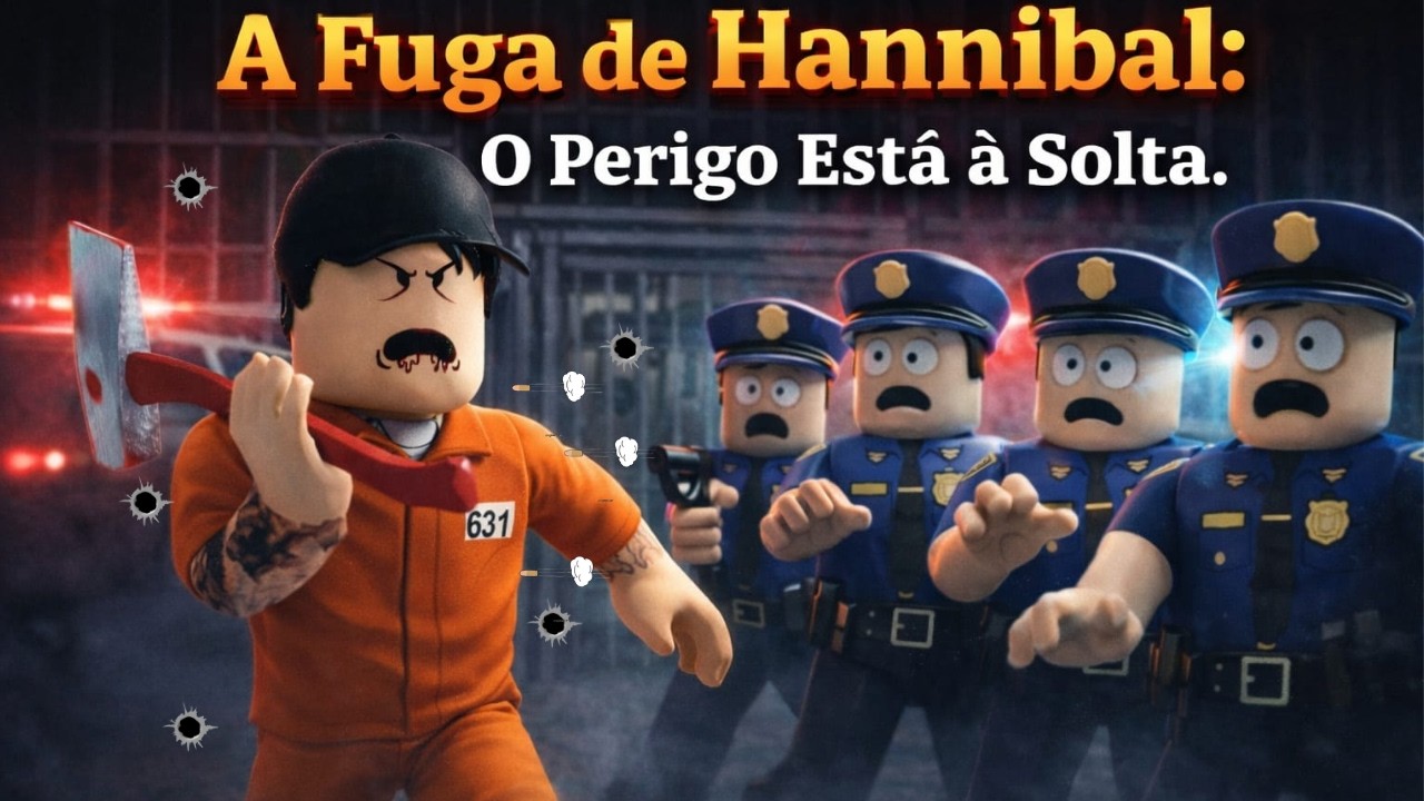 🪓A FUGA DE HANNIBAL😱  O PERIGO ESTÁ Á SOLTA;HISTÓRINHA BROKHAVEN RP NO ROBLOX