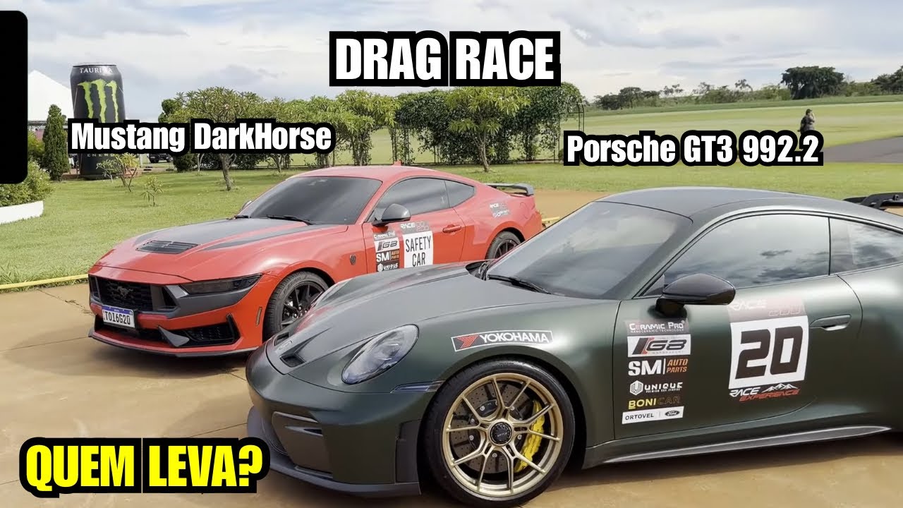 PORSCHE GT3 992.2 VS MUSTANG DARK HORSE - DRAG RACE!