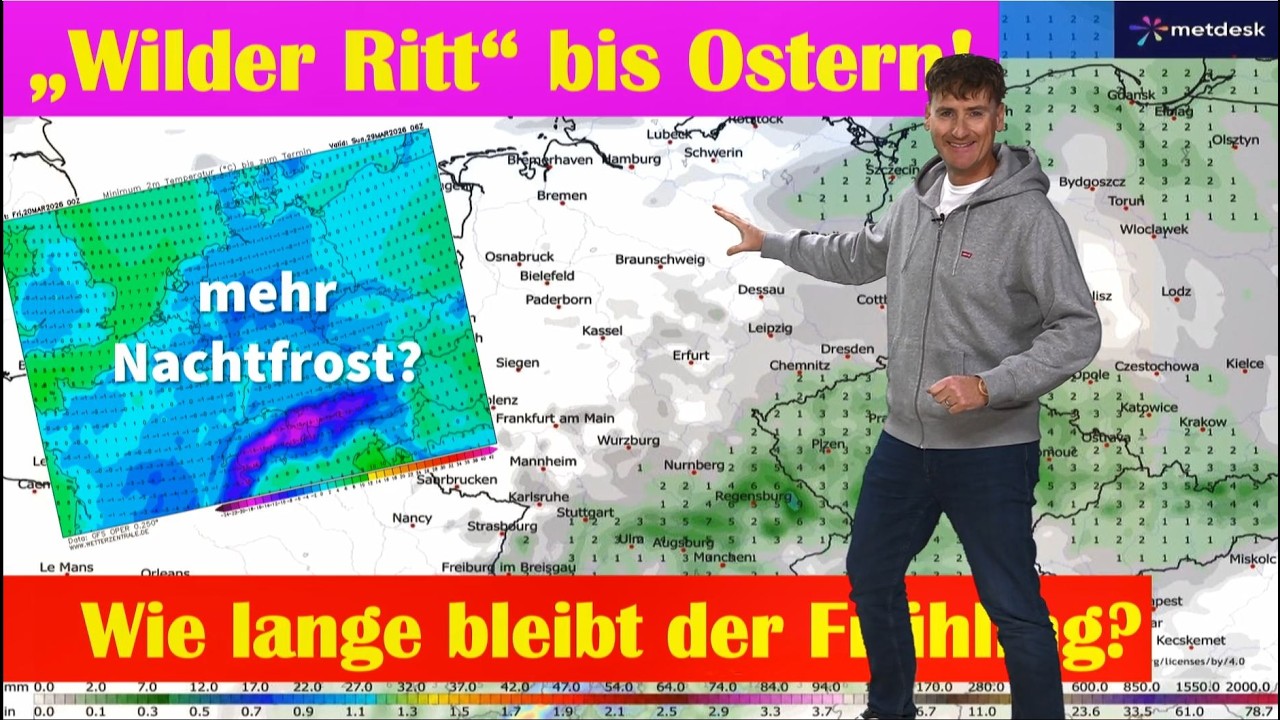 Wettersturz ab Mittwoch! Es wird kälter, doch was bedeutet das für Ostern?