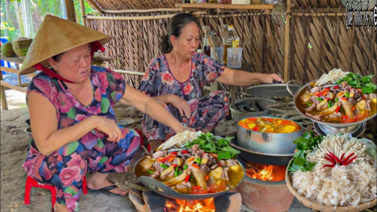 Lẩu Gà Chua Cay Lá Quế | Món Ngon Khó Quên Của Những Người Mẹ Nông Thôn || homesick delicacies