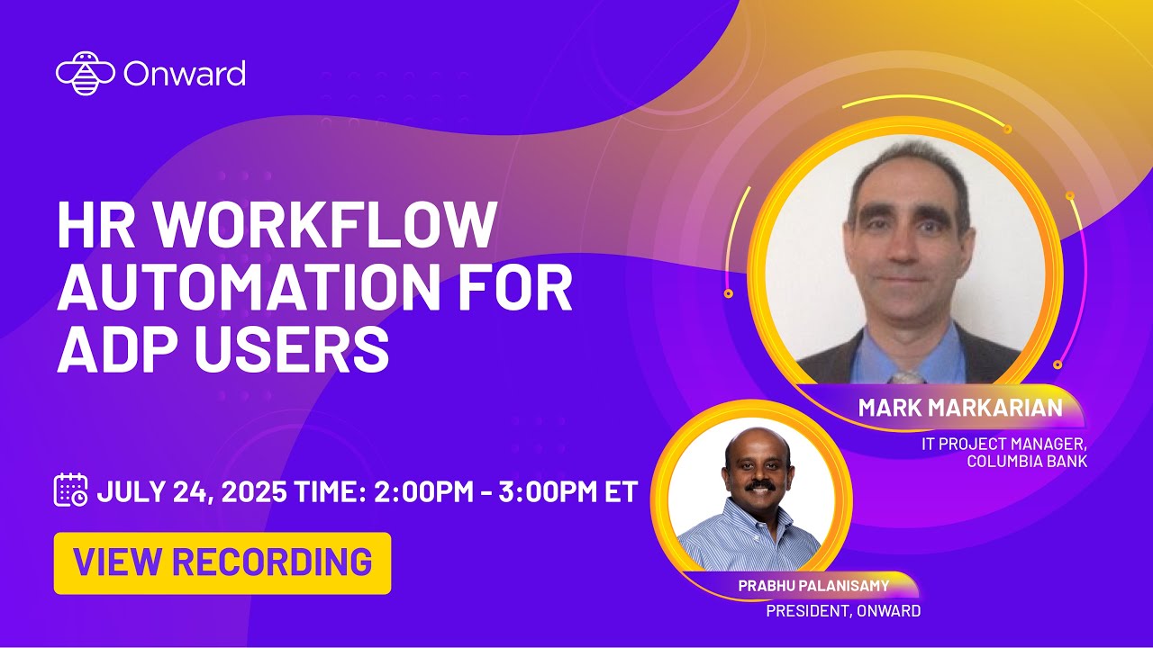 Webinar Recording: HR Workflow Automation for ADP Workforce Now Users