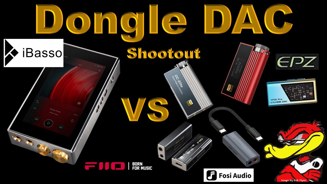5 przetwornik&oacute;w DAC Dongle, iBasso DC Elite, Nunchaku, EPZ TP35 Pro, FiiO KA5 i FOSI DS2 przeciwk...
