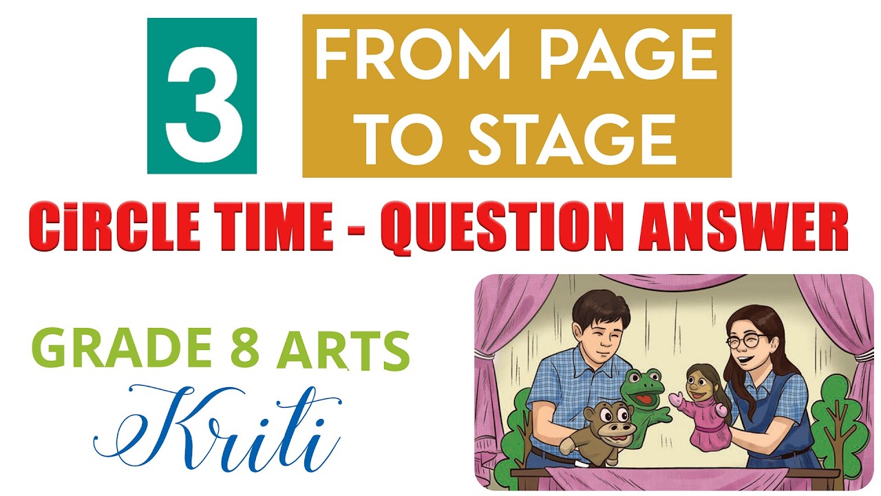 3. From Page to Stage - NCERT Question Answer | Class 8 Arts – Kriti