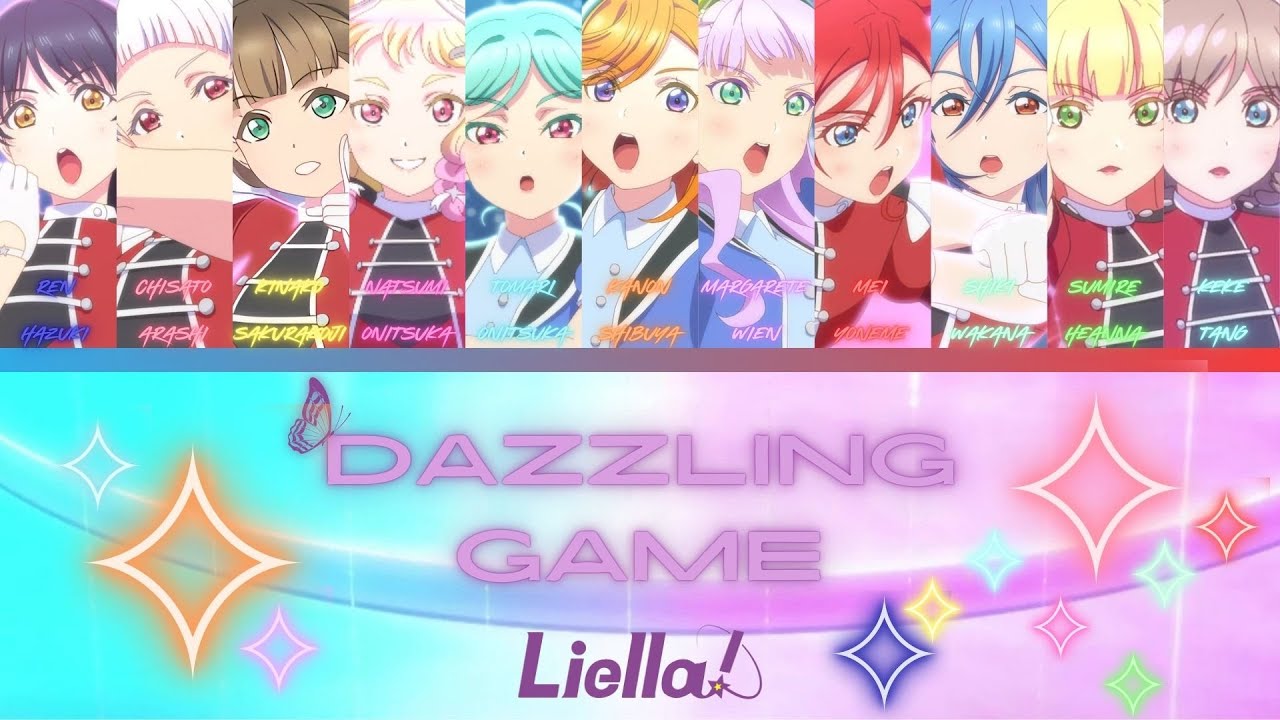 Dazzling Game- Liella!- [UPDATED] (ROM/ENG/KAN) [LYRICS + COLOR CODED] Love Live!