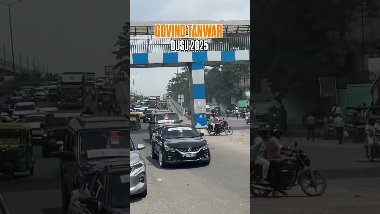 DUSU Election 2025 | Govind Tanwar | ABVP CAR RALLY#govind #tanwar #elections #abvp  #viralcars #car