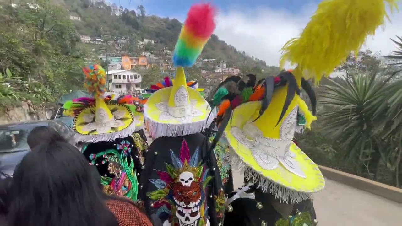 Carnaval Día Sábado Texcatepec Veracruz México.