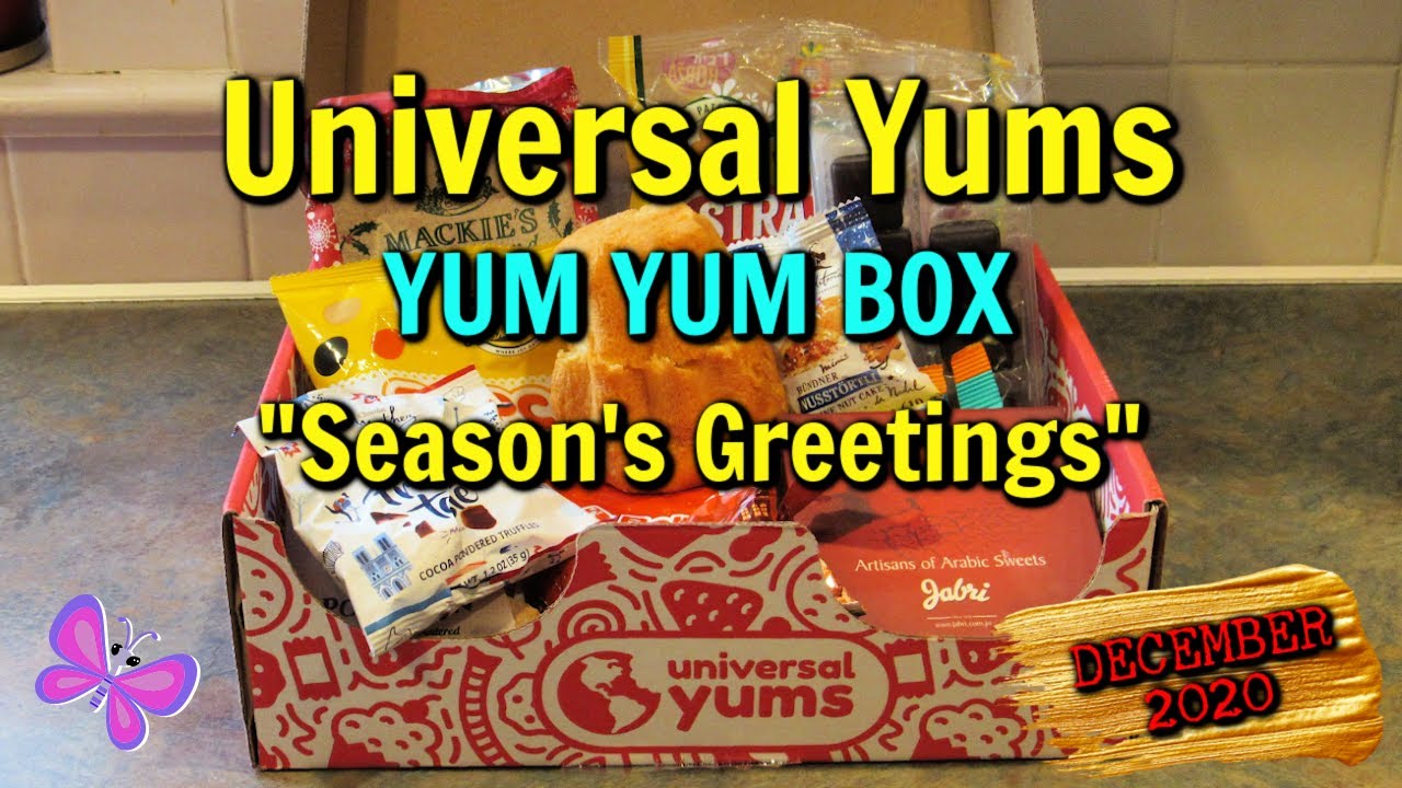 UNIVERSAL YUMS Subscription Box Unboxing & Taste Test | December 2020 Yum-Yum Box #Leighshome