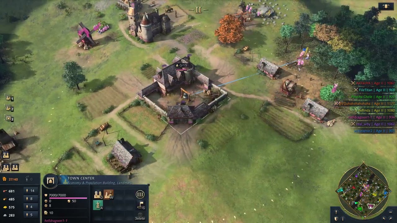 Age of Empires 4 4v4 EPIC SIEGE DEFENSE OF THE MOUNTAIN PASS Multiplayer Gameplay