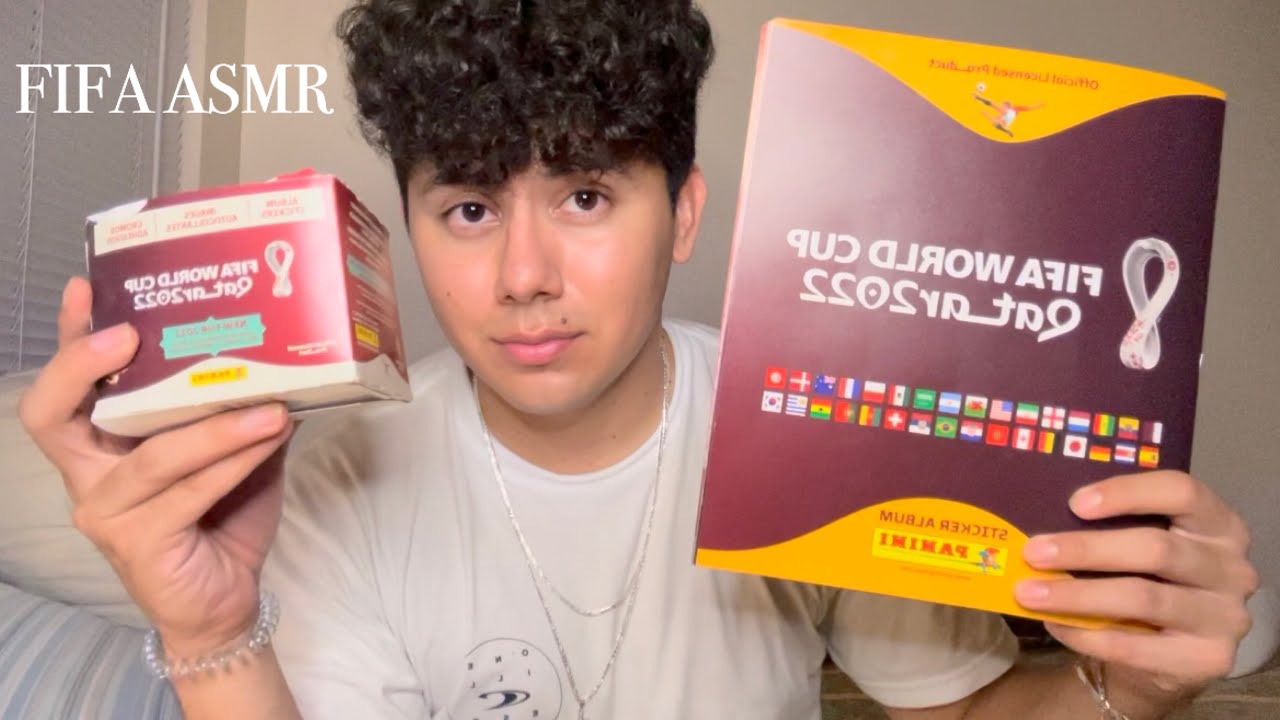 ASMR ||  FIFA World Cup Panini Sticker Album + Stickers Reveal
