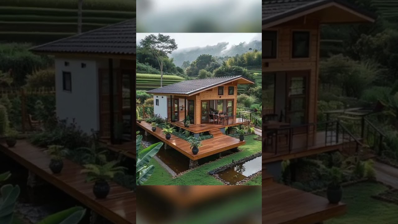 Desain rumah nuansa alam Sunda #home #homeminimalis #sawah #interiordesign