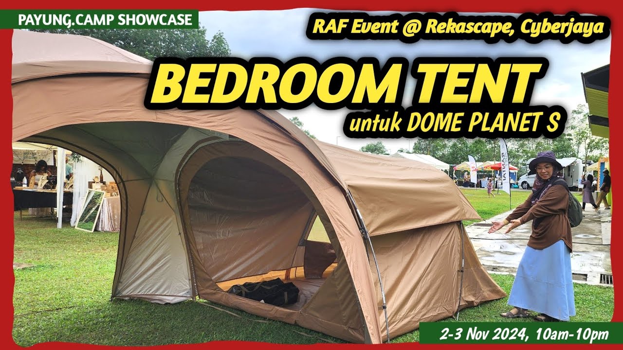 CAMPING GEAR | DAH SAMPAI! Bedroom Tent Untuk Pemilik Dome Planet S | Set Pekhemahan Keluarga