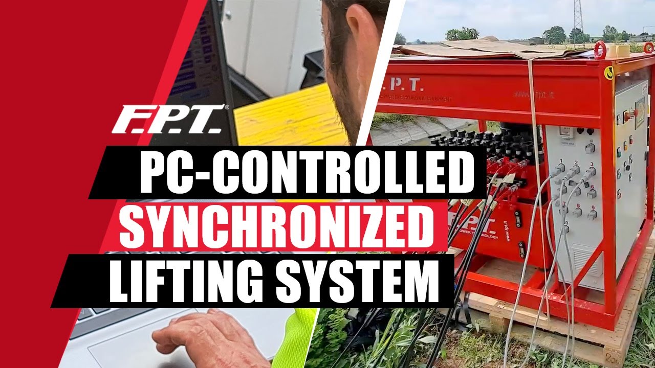 Synchronised lifting system - Synchronous lifting system - Synchronised jacking system PC controlled