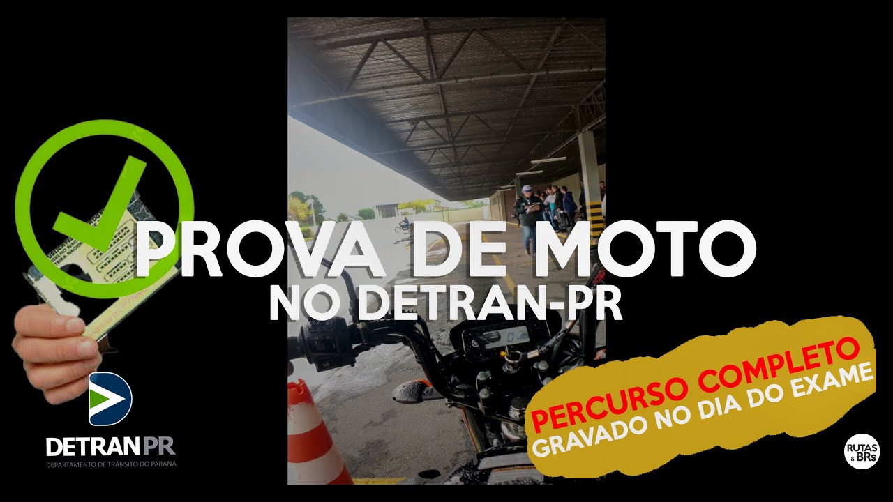Dia de Exame de Moto DETRAN-PR, Curitiba | PERCURSO COMPLETO + Flagrantes de Reprova&ccedil;&otilde;es.