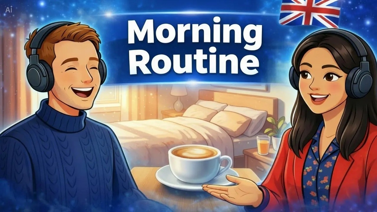 Daily English Conversation – Morning Routine | Easy English for Beginners