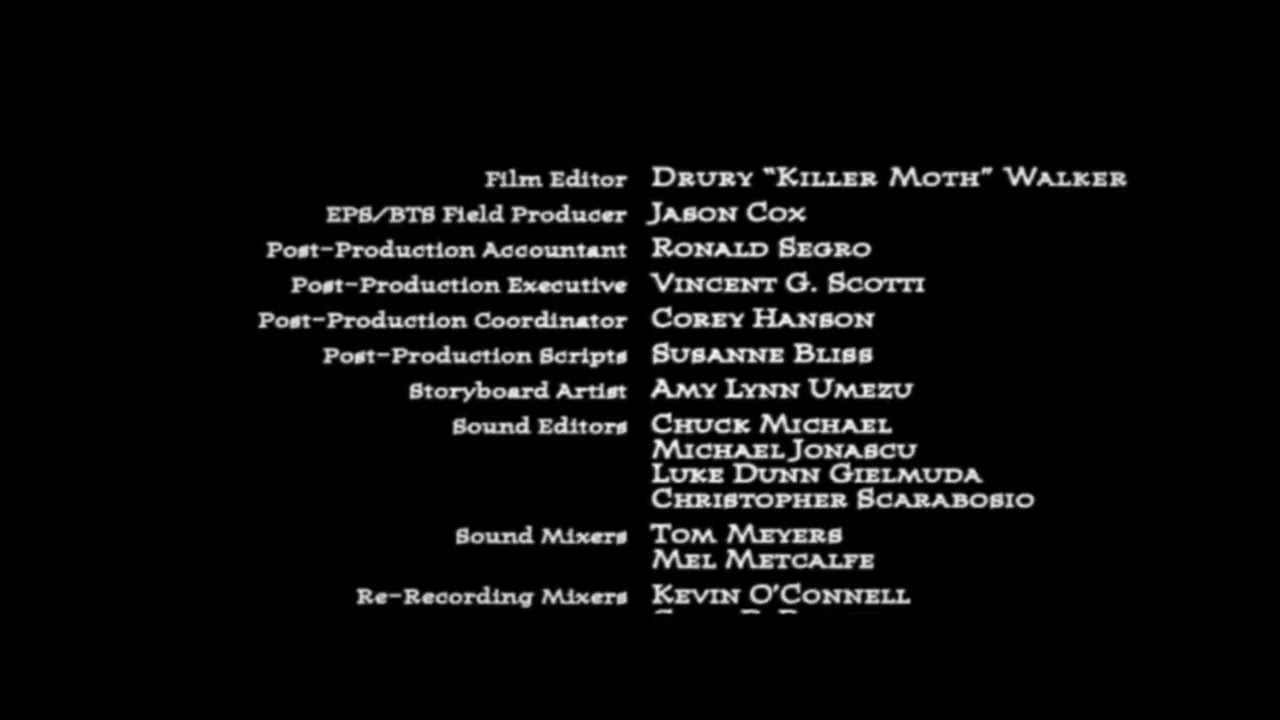 The Last Sight (2005) End Credits (Canadian Film Sales Version)