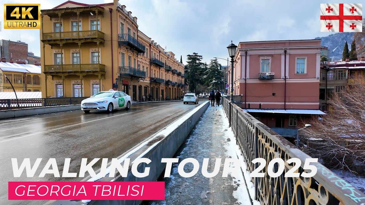 【4K】Winter Wonderland in Tbilisi: Walking Through the Snowy Streets 2025