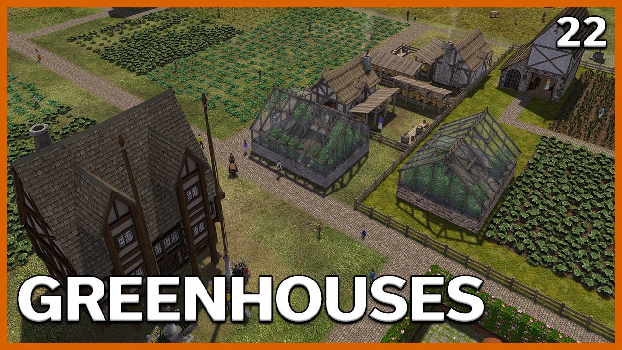 MegaMod 9 Banished Gameplay - Setting up Greenhouses