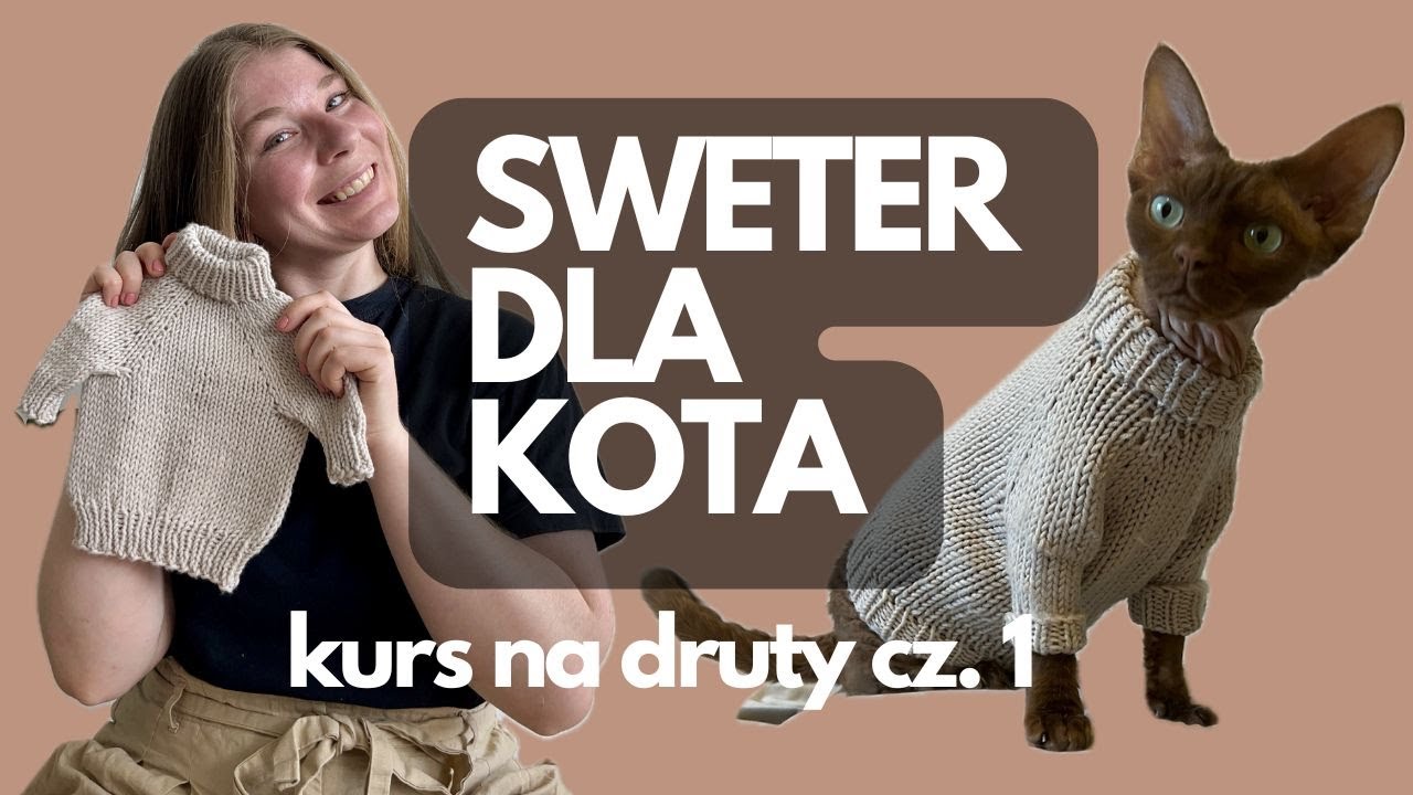 Jak zrobić sweter dla kota 🐈‍⬛ kurs krok po kroku 🫶 cz. 1