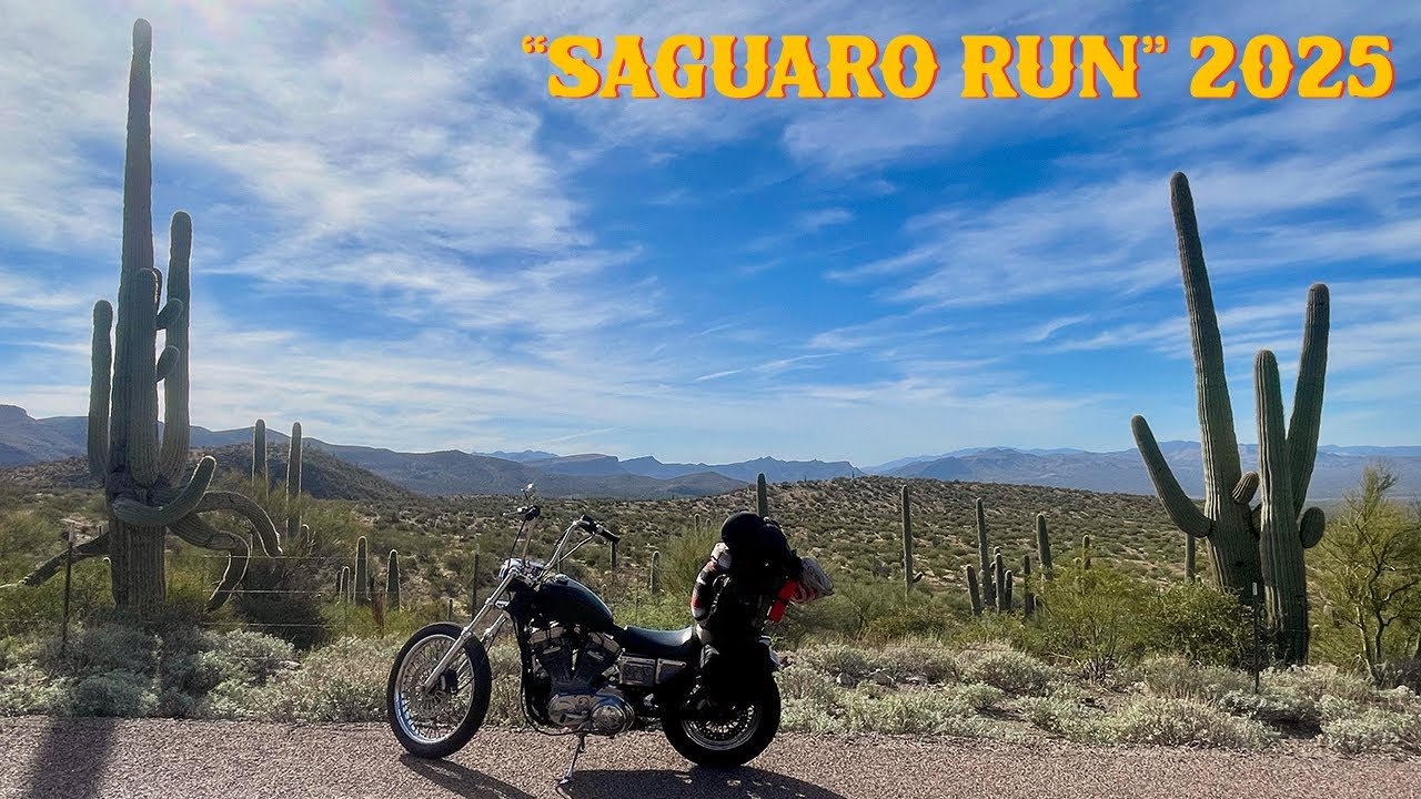Solo Moto camping trip to Arizona on a 2001 Harley Davidson Sportster XLH | Saguaro Run (Full video)