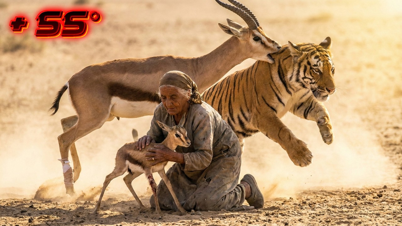At 54°C in the Sahara, the Widow Gave Her Last Water to a Gazelle Cub… and Paid a High Price
