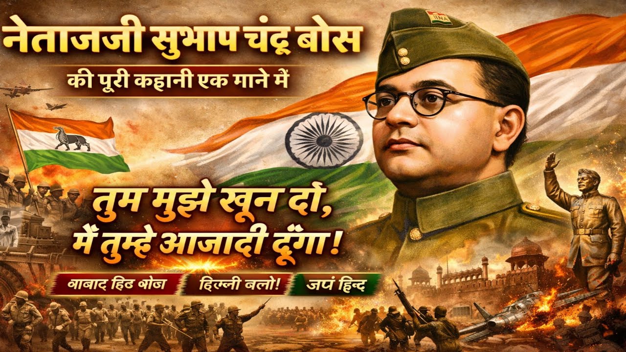 नेताजी सुभाष चंद्र बोस की पूरी जीवन कहानी | देशभक्ति गीत | Jai Hind 🇮🇳