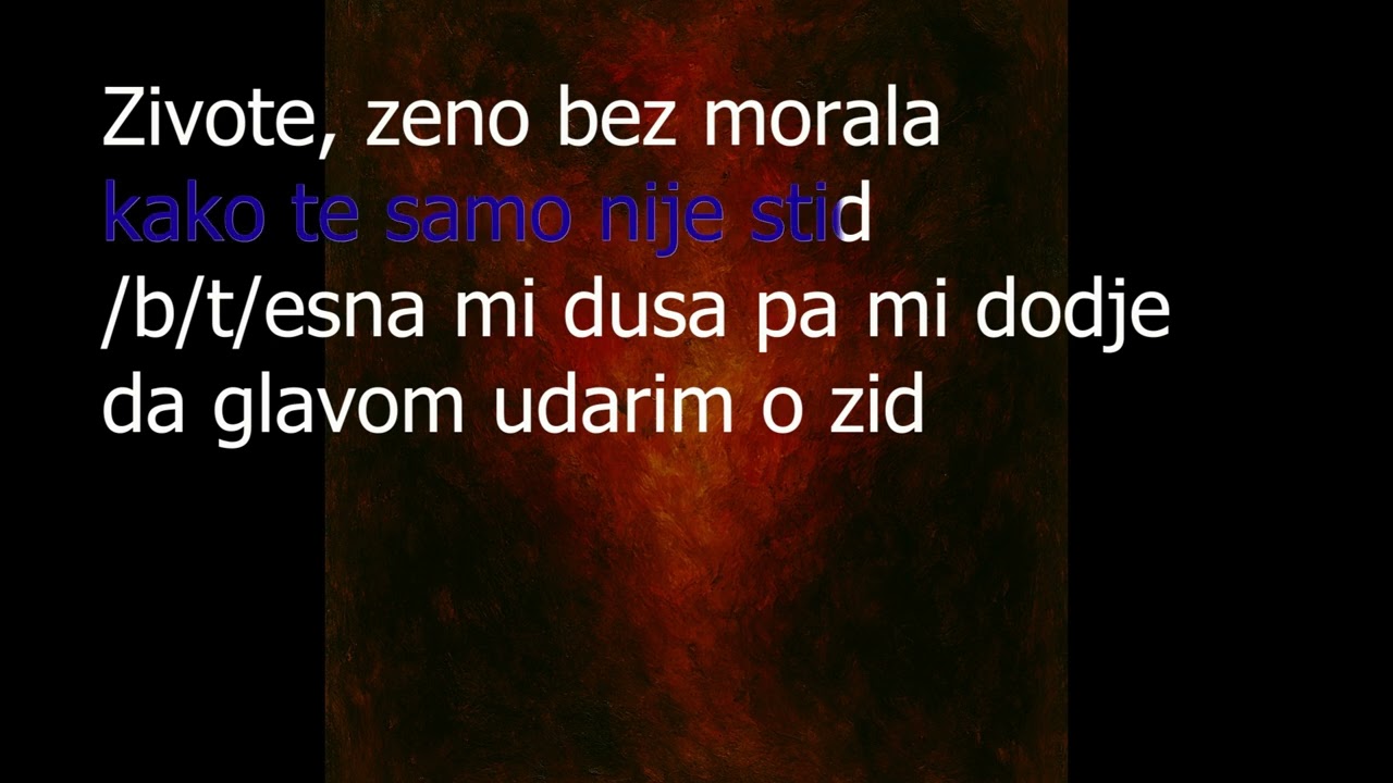 Džej – Živote ženo bez morala | Karaoke verzija sa tekstom