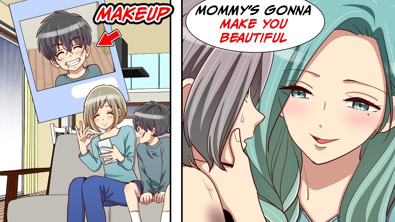 After doing halloween makeup for my son, his teacher shows up concerned... Then... [Manga Dub]
