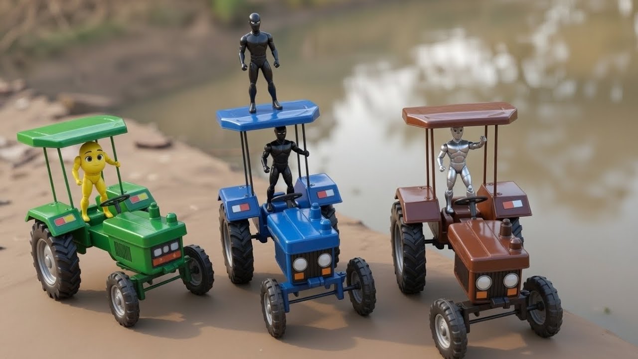 मजेदार वीडियो खिलौनों की 😱😱 khilauno ki video majedar 😱😱 sare tektar se Spider-Man tractor se Gaye 