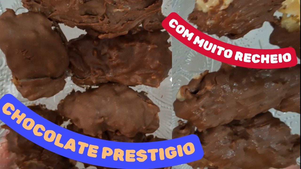 Chocolate prestigio caseiro - Com muito recheio de coco