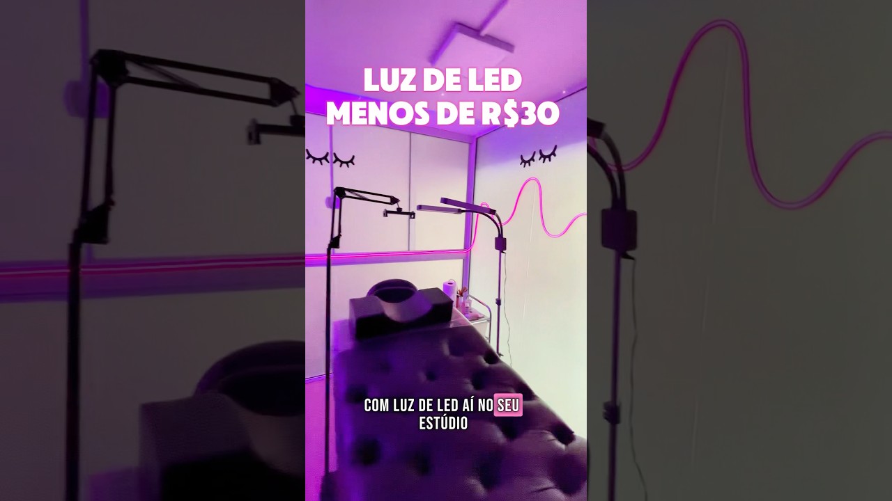 PAINEL DE LED 💡 para DECORAR SEU STUDIO gastando MENOS DE 30 REAIS! 😱  #lashdesigner