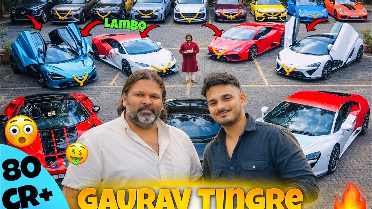 Lambo, Porsche, McLaren😍| 80CR+🤑Dream Garage Tour | GAURAV TINGRE 🔥