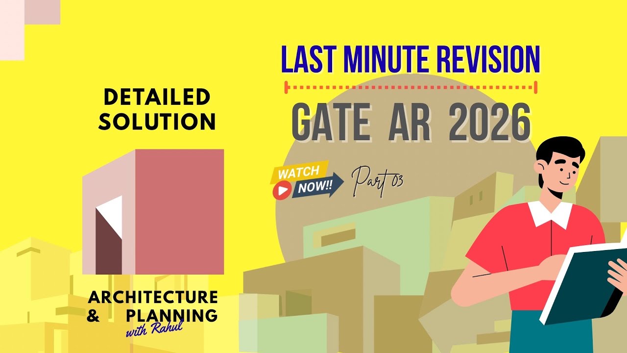 Get for GATE AR 2026 | MOST IMPORTANT | Last Minute Revision | PYQs | Architecture & Planning