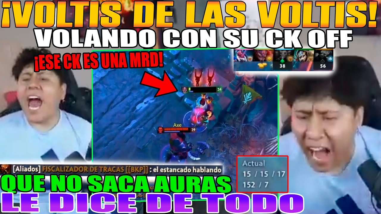 VOLTIS DE LAS VOLTIS 56 MIN! MACARIUS VOLANDO CON CK OFF QUE NO SACA AURAS. LE DICE DE TODO DOTA 2